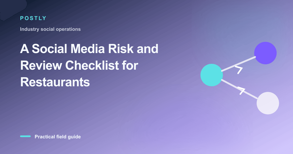 A Social Media Risk and Review Checklist for Restaurants