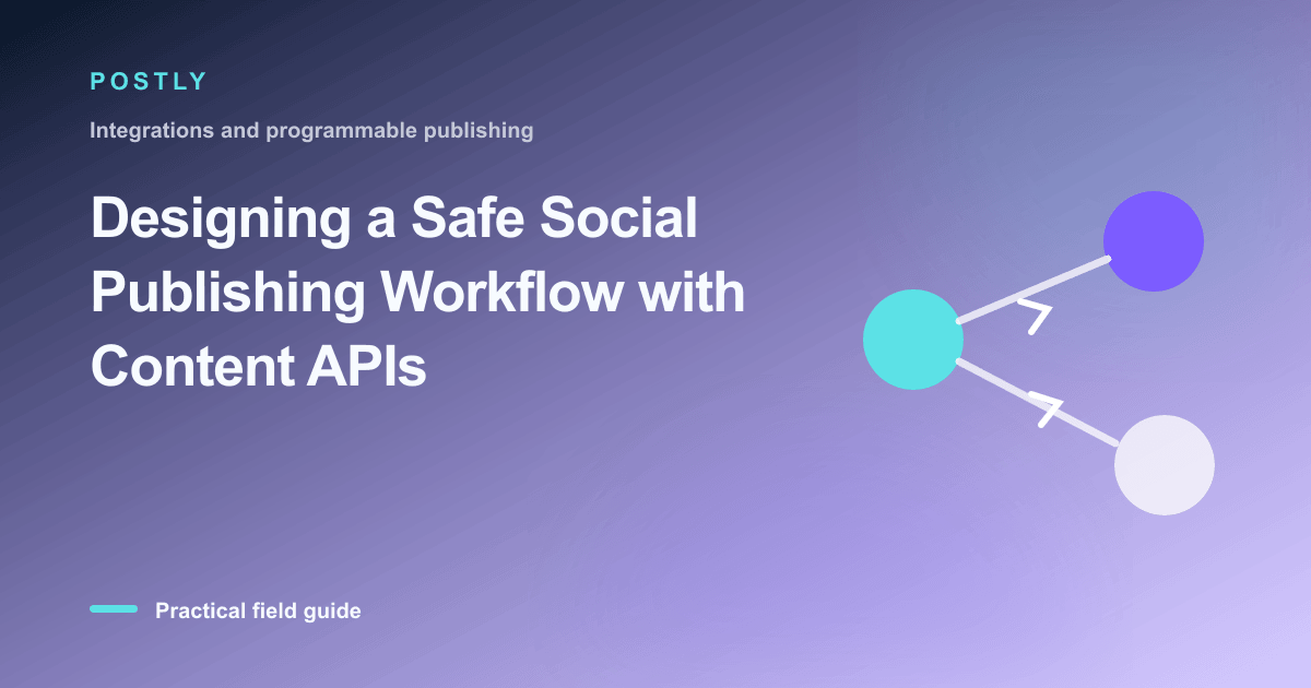 Designing a Safe Social Publishing Workflow with Content APIs