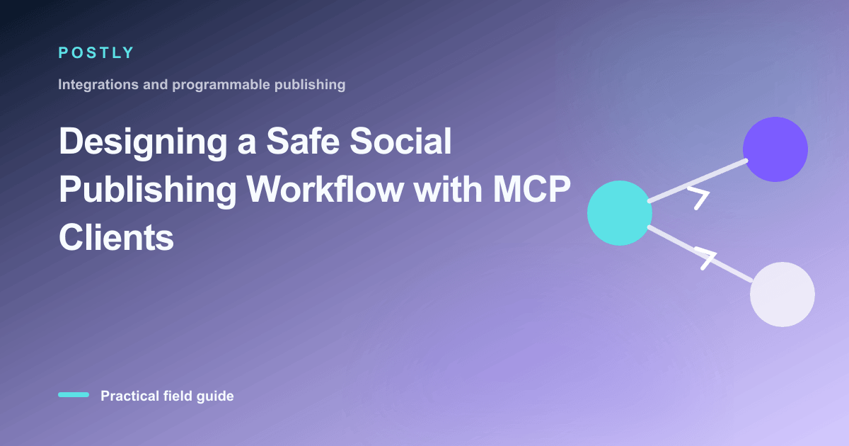 Designing a Safe Social Publishing Workflow with MCP Clients