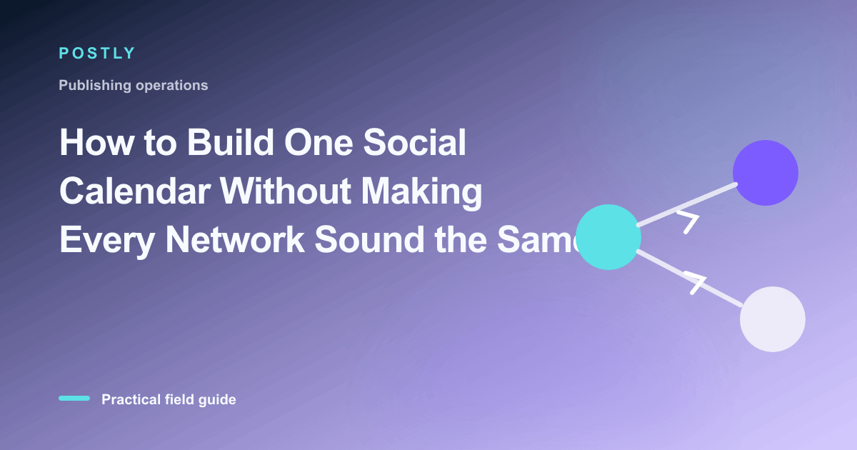 How to Build One Social Calendar Without Making Every Network Sound the Same