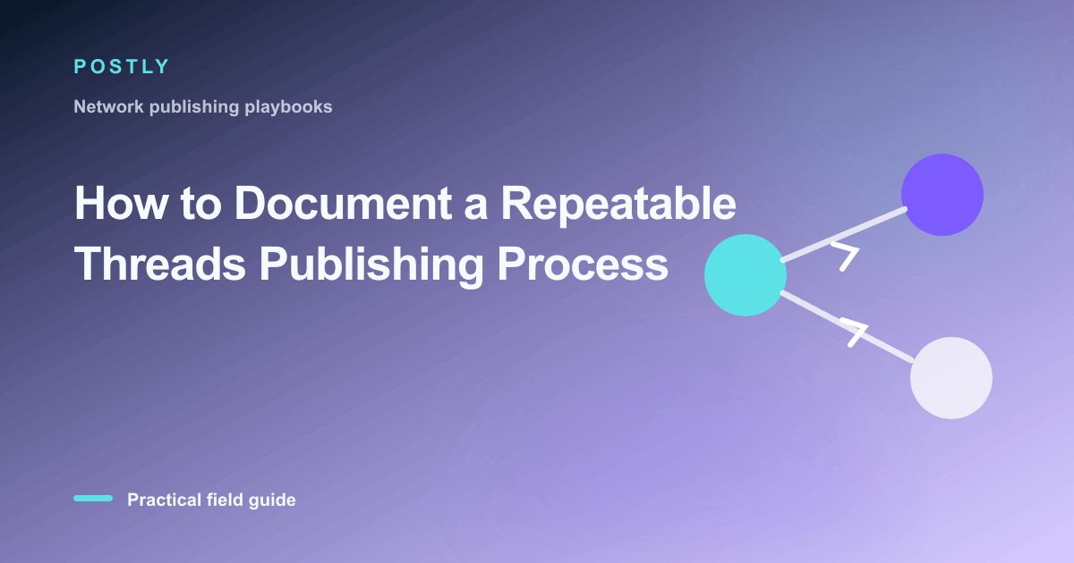 How to Document a Repeatable Threads Publishing Process