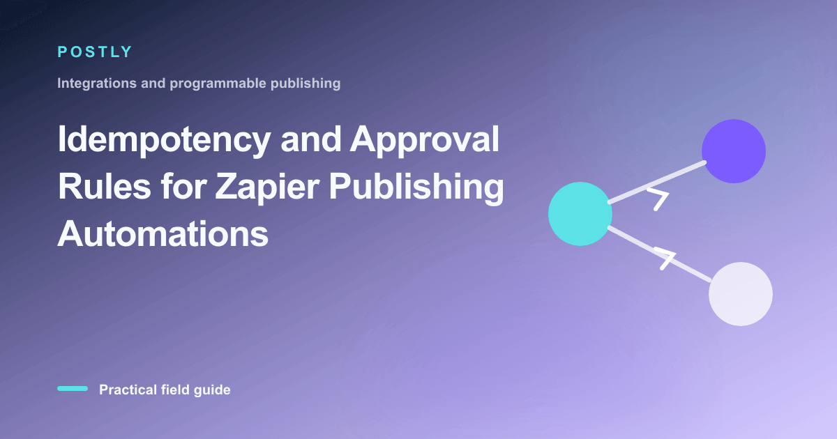 Idempotency and Approval Rules for Zapier Publishing Automations