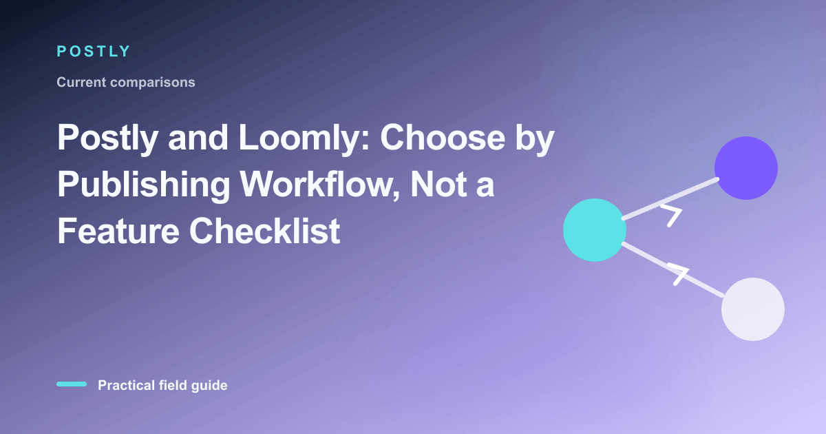 Postly and Loomly: Choose by Publishing Workflow, Not a Feature Checklist