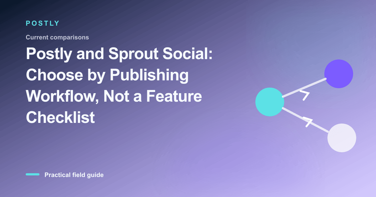 Postly and Sprout Social: Choose by Publishing Workflow, Not a Feature Checklist
