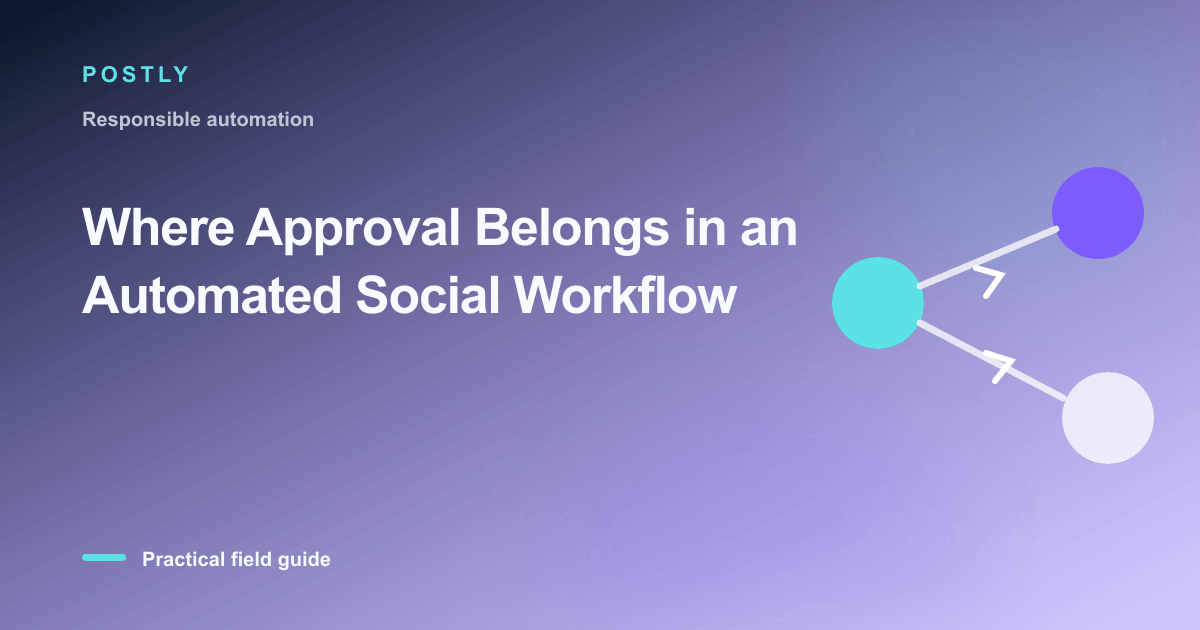 Where Approval Belongs in an Automated Social Workflow
